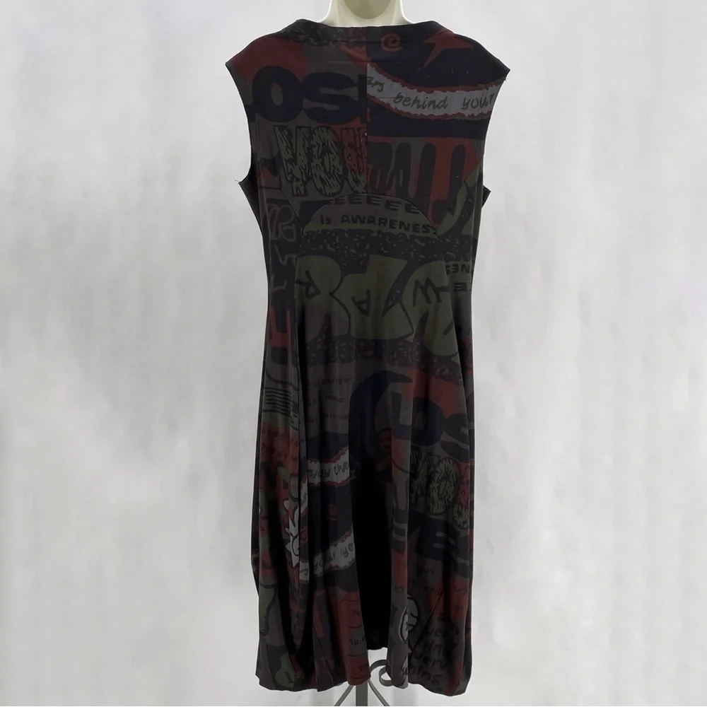 Rundholz Black Label red & green abstract print dress - Picture 2 of 11